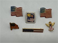 Lot of American Flag Pins