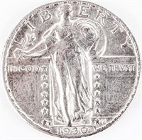 Coin 1930-S Liberty Standing Silver Quarter CH BU