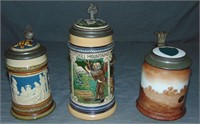 Lot of Three Beer Steins.