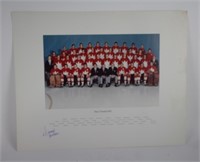 1972 TEAM CANADA PHOTO PRINT WITH AUTOGRAPH