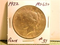 1922 Peace Dollar MS-63+