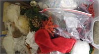 Tote of Christmas Decorations