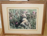 Triple Matted " Fox In Meadow "Photograph