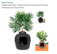 Hidden Litter Box: Artificial Plants