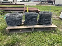 3 Spools of 2-Point Barb Wire-One Lot-One Money