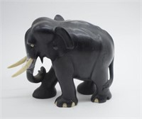 Carved ebony elephant