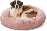 Donut Dog Bed  Shag Fur  114Lx114Wx23H cm