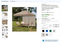 E9128  MASTERCANOPY 10' x 10' Canopy Tent, Khaki