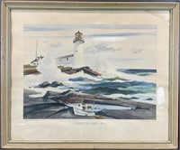 Andrew Wyeth Lighthouse Watercolor Art Print
