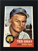 1953 Topps Ted Gray Card #52 Detroit Tigers