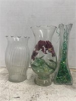 Vintage Glass Floral Vases