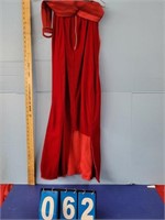 red velvet gown vintage 1960s