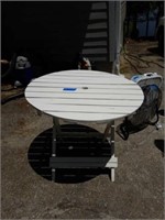 Wooden white patio table