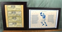 Johnny Unitas autographed Mr. "Quarterback" print,