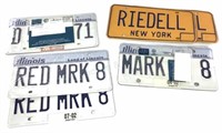 (4) Pairs Illinois/ New York License Plates