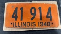 1948 SOY BEAN LICENSE PLATE