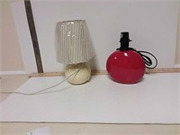 Red Lamp and cream Lamp