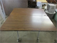 4' x 4' folding wooden table