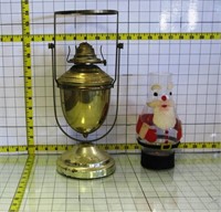 Eagle Kerosene Lamp with Santa Glass Globe