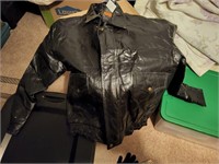 Leather jacket, new with tags