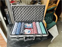 Travel poker set in case