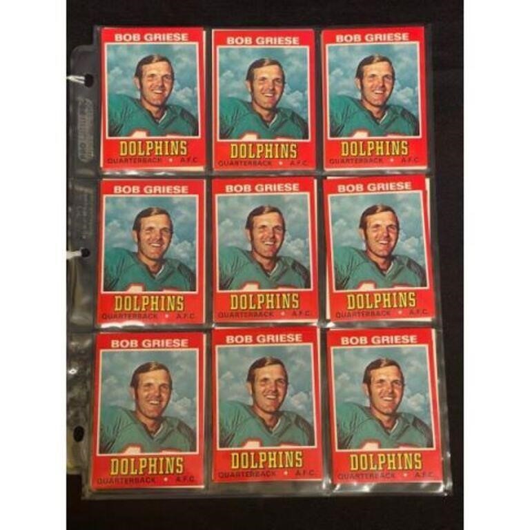 (24) 1975 Wonderbread Bob Griese Cards