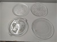 4 Glass Platters