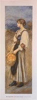 Renoir Lithograph A GIRL WITH A BASKET OF ORANGES