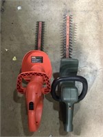 2 electric Hedge trimmers