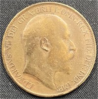 1904 - Ed VII Half Penny Coin