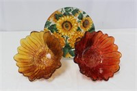 Indiana Glass Sunflower Dishes