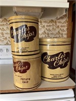 Vintage Charles Chips containers