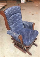 Vintage Upholstered Glider Rocking Chair