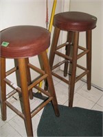 Pair of wooden stools