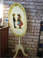 Handpainted Tilt top table