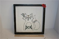 Framed Raccoon Art