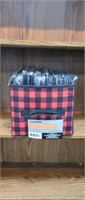 22 Essentials black and red checkered collapsible