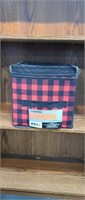 22 Essentials black and red checkered collapsible