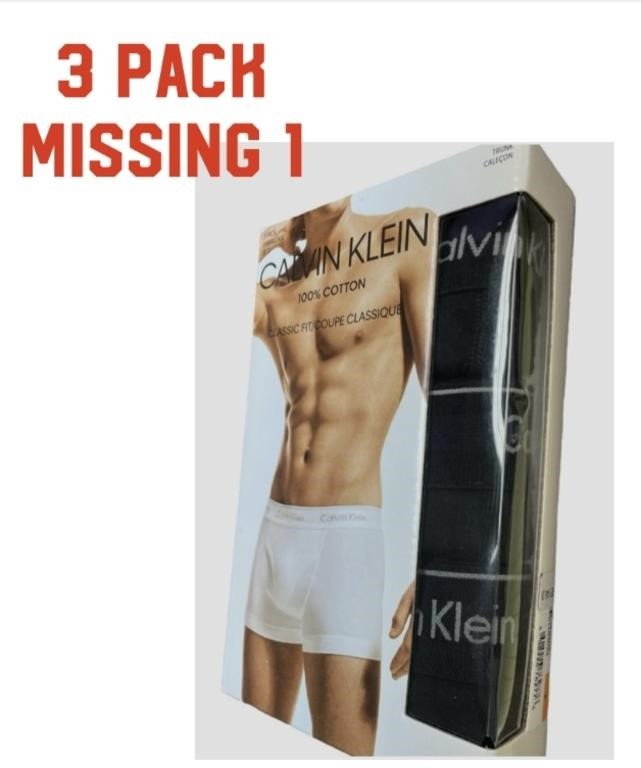 CALVIN KLEIN BOXERS / 3 PACK MISSING 1 size