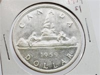 1959  Canadian Silver Dollar