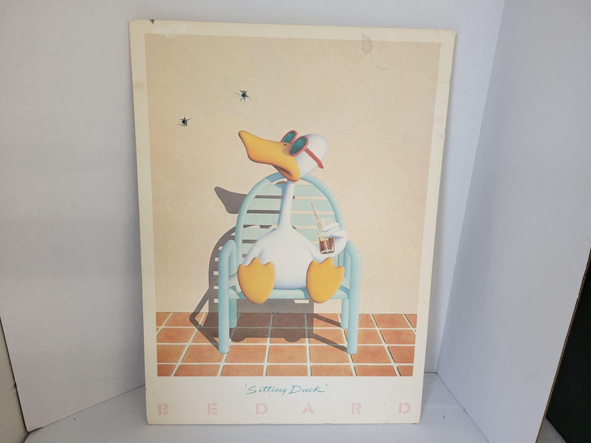 Vintage "Sitting Duck" by Michael Bedard Poster