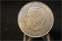 1955 Sweden 5 Kroner Silver Coin