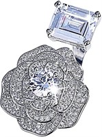 Unique 2.50ct White Sapphire Open Rose Ring