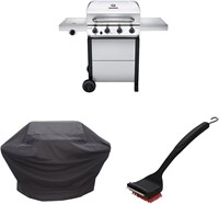 Char-Broil 4-Burner Gas Grill + Cover + Brush