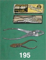 Lot: VISE-GRIP No. 5WR wrench; K-MART plier &c.