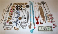 Vintage Costume Jewelry Lot - Necklaces, Bracelets