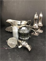 Elegant Vintage silver tone kitchen items