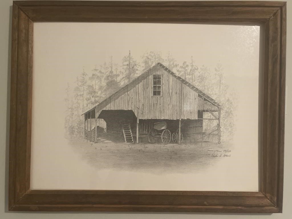 Preston H. McNeill 09/100 Framed Print 16 1/2”x