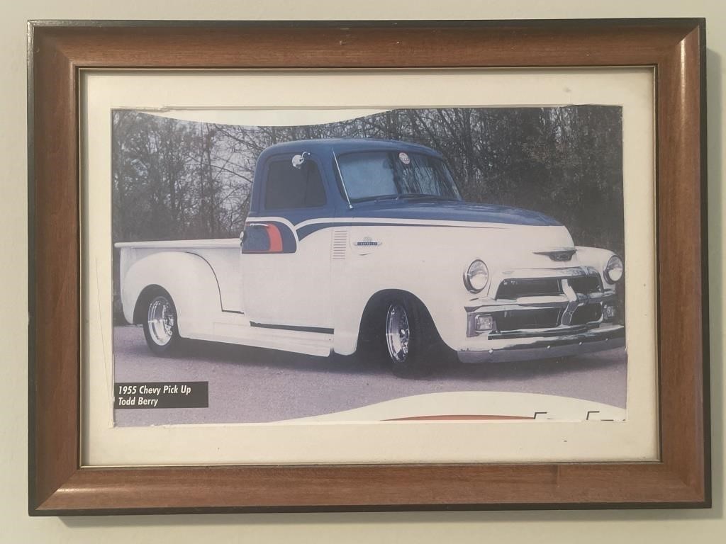 Framed 1955 Chevy Pick Up Todd Berry Wall Decor11