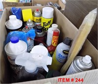 BOX LOT OF  USED AUTOMOTIVE CHEMICALS